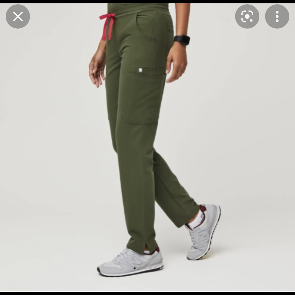 High Waisted Yola™ Skinny Scrub Pants 2.0 in dark olive